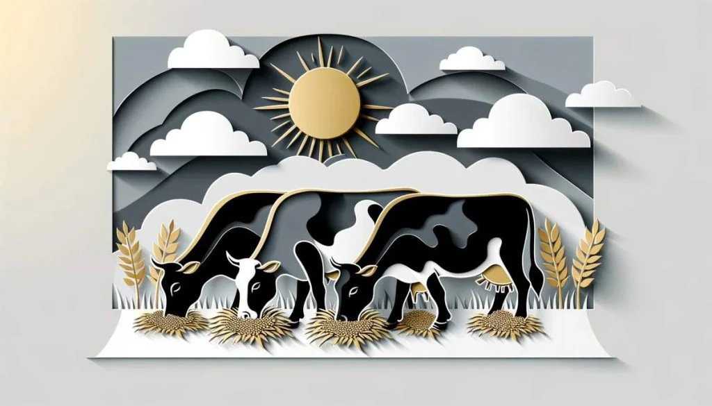 Cows Feeding